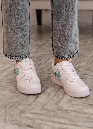 Nike air force 1 lx wmns white pink blue женские кроссовки найк аир форс7 фото