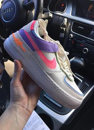 Nike air force 1 double shadow swoosh жіночі кросівки найк аір форс шадов7 фото