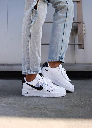 Nike air force 1’07lv8 ultra white black 1 женские кроссовки найк аир форс
