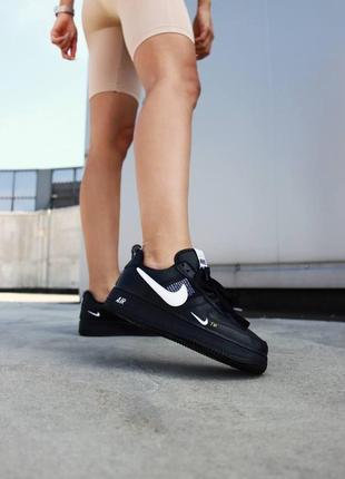 Nike air force 1’07lv8 ultra black white 2 женские кроссовки найк аир форс