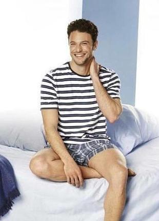 Мужская летняя пижама (домашний костюм), размер s, цвет белый