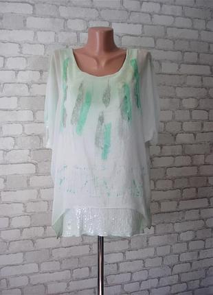 Шелковая блуза-туника  с удлиненной спинкой   48-50 р италия