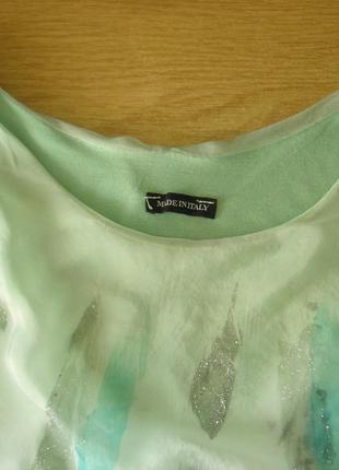 Шелковая блуза-туника  с удлиненной спинкой   48-50 р италия9 фото