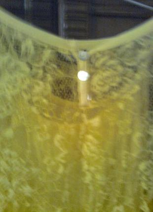Красивая и оригинальная ажурная кофта с желтой майкой, италия5 фото