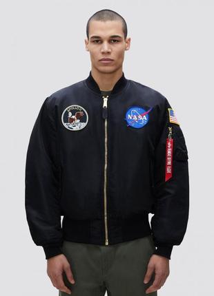 Бомбер мужская куртка-пилот apollo ma-1 bomber alpha industries6 фото