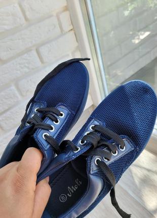 Мокасины синие