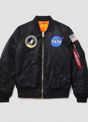 Куртка бомбер nasa ma-1 bomber jacket w alpha industries5 фото