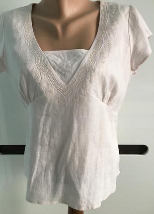 Льняная блуза британского бренда tu1 фото