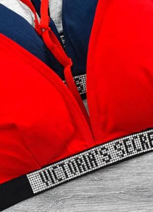 Комплект жіночої білизни victoria`s secret стрази виктория бразиліана2 фото