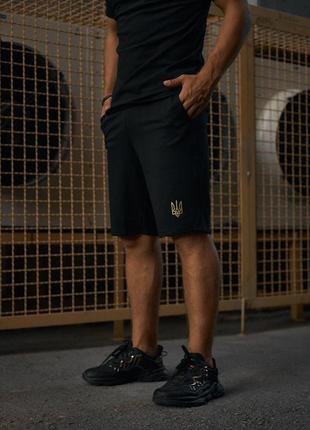 Шорты 'тризуб' черные (герб україни)