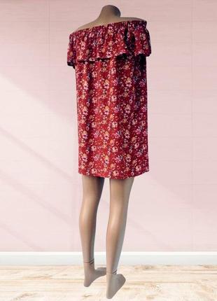 Новое (cток) стильное терракотовое платье primark в цветочный принт. размер uk6/eur34.2 фото