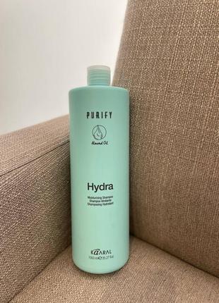 Зволожуючий шампунь для волосся kaaral purify hydra shampoo 1000ml