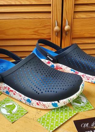 Crocs literide кляксы темно-синий2 фото