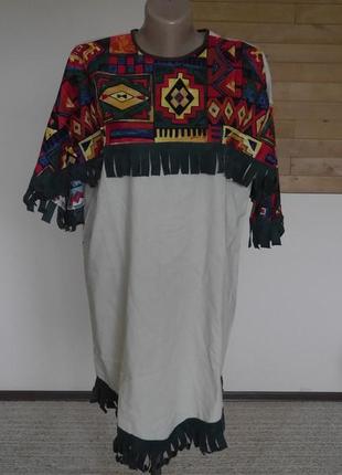 Туніка-плаття коротке в етно-стилі на розмір xl andrea bocholt