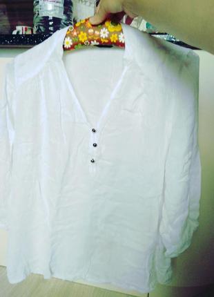 Натуральна легка зручна блуза на літо1 фото