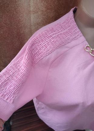 Ніжно рожева блузка zara3 фото