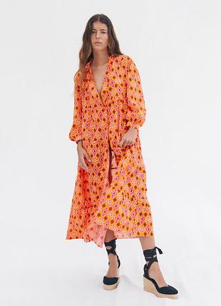 Zara -50%🧡 стильна сукня максі s, m, l, xl