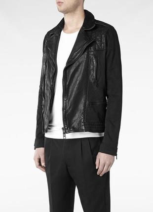 Allsaints байкерська куртка шкіряна косуха2 фото