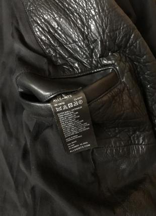Allsaints байкерська куртка шкіряна косуха8 фото