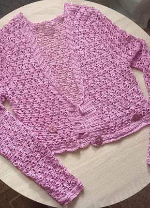 Ажурне болеро з довгим рукавом