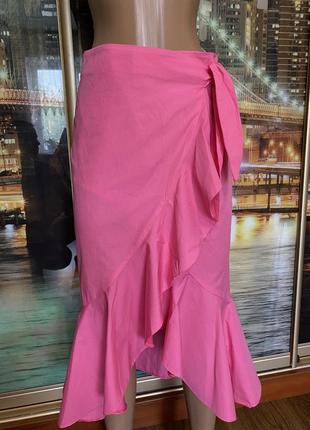 Рожева юбка на запах 🎀1 фото