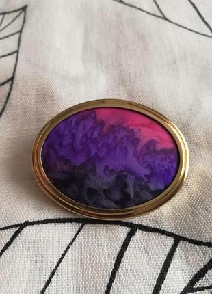 Вінтажна золотиста брошка