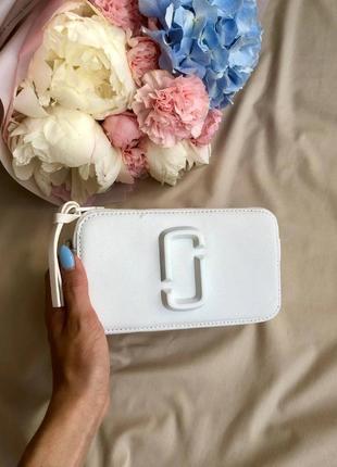 Сумка mark jacobs total white/light beige logo mini 8