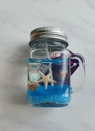 Свеча морская, декор для дома, океан в чашке