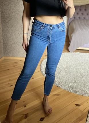 Джинси з низькою посадкою bershka denim