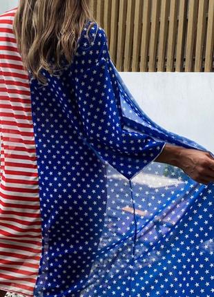 Туничка  для пляжа под американский флаг❤️💙