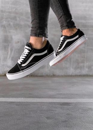 Мужские кеды vans old skool black white 41-42-43-44-454 фото