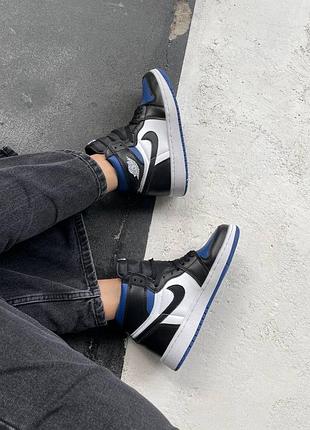 Кросівки чоловічі nike air jordan 1 retro high black blue white royal

/ мужские  кроссовки найк аир джордан