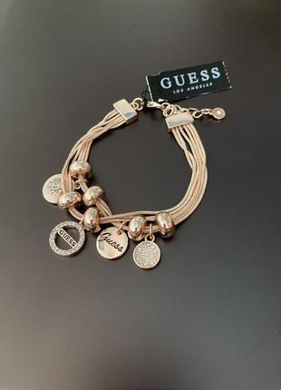 Стильный подарок браслет guess сша с кристаллами swarovsky