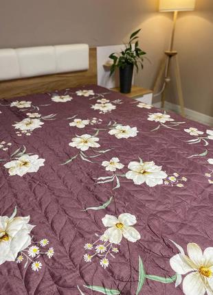 Классное летнее одеяло мягкое приятное в цветочек4 фото
