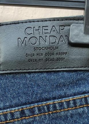 Cheap monday джинси чоловічі сині с дирками і потертостями 31/32