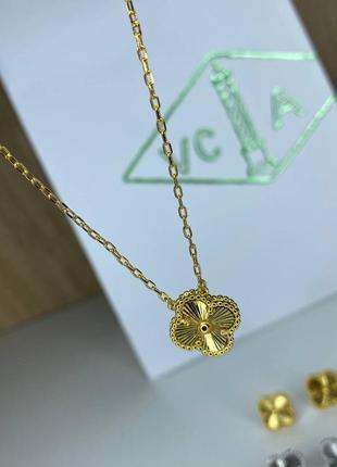 Брендовый комплект серьги+подвеска в стиле van cleef(vca,ван клиф)😍🌸3 фото