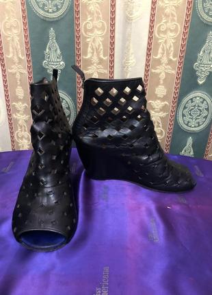 Шкіряні перфоровані ботільони фірми el