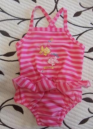 Купальник пляжный на девочку 6-9 месяцев, фирменный