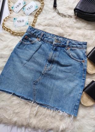 Дуже крута трендова джинсова спідниця в ідеальному стані🖤topshop🖤6 фото