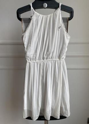 Белое воздушное летнее платье abercrombie & fitch / сукня (zara, h&m, cos, bershka)5 фото