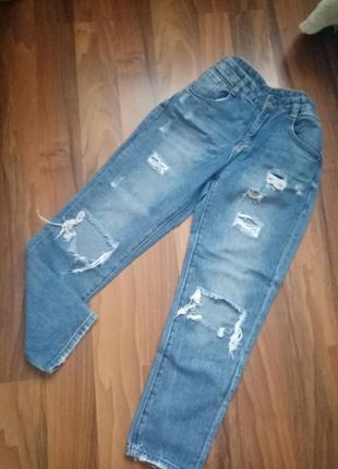 Стильні джинси порвані1 фото
