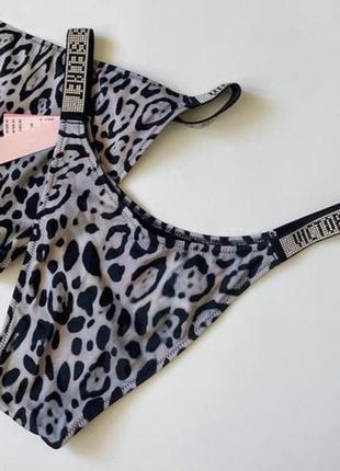 Victoria's secret оригінал купальник з push-up shine стрази леопард6 фото