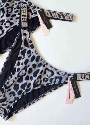 Victoria's secret оригінал купальник з push-up shine стрази леопард5 фото