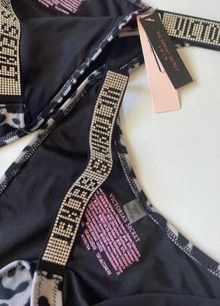 Victoria's secret оригінал купальник з push-up shine стрази леопард7 фото