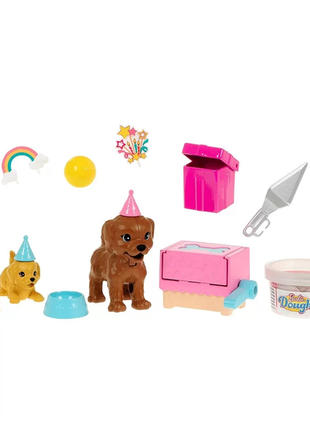 Лялька барбі вечірка для цуценят barbie doll & puppy party playset