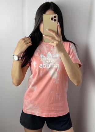 Футболка adidas duffle tie-dye оригинал адидас тай дай розовая разводы