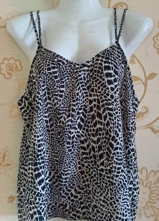 Майка animal print шовк