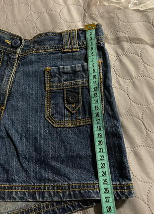 🎀🎀🎀шортики джинсові гарний стан висока посадка-  10/11 років5 фото