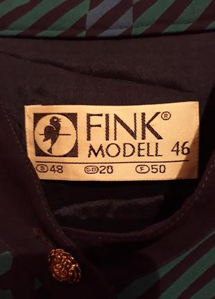 Шифоновые винтажное платье fink modell  цвет бирюзовый с синим золотые пуговицы голова льва5 фото