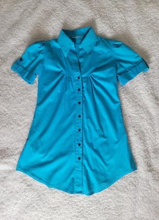 Продам женское летнее платье-рубашку, размер s,   коттон2 фото